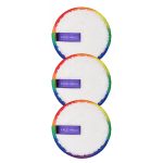 Face Halo | Reusable Makeup Remover Pads, Round Makeup Remover Pads for Heavy Makeup & Masks - Microfiber Makeup Remover Wipes for Mascara, Eye Shadow, Foundation (Love Is Love)