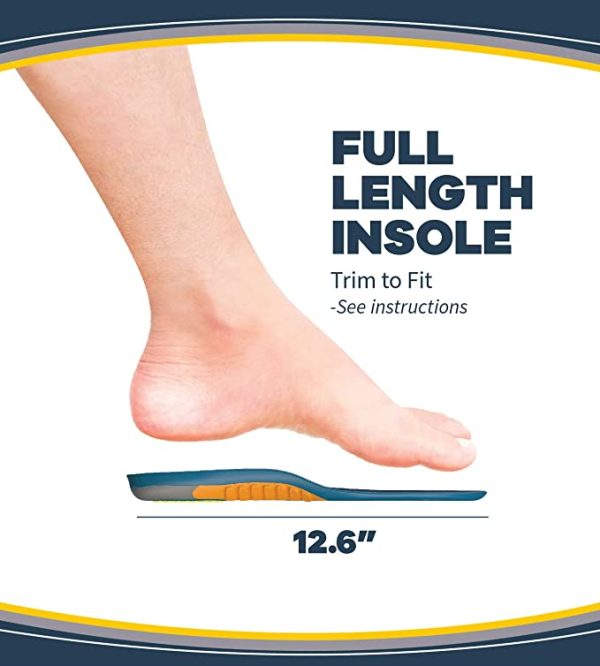 Dr. Scholl’s Heavy Duty Support Pain Relief Orthotics, Designed for Men over 200lbs with Technology to Distribute Weight and Absorb Shock with Every Step (for Men’s 8-14)