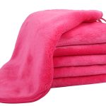 VIVOTE Microfiber Face Cloths Reusable Makeup Remover Cloth Ultra Soft Washcloths for Women and Baby 12Inch X 12Inch (6 pack, Dark pink)