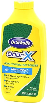 Dr. Scholl’s Odor-Fighting X Foot Powder, Yellow, 6.25 Ounce (Pack of 3)