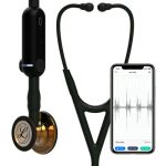 3M™ Littmann® CORE Digital Stethoscope, 8870, High Polish Copper Chestpiece, Black Tube, Stem and Headset, 27 inch