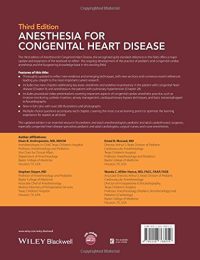 Anesthesia for Congenital Heart Disease 3rd Edition by Dean B. Andropoulos (Editor), Stephen A. Stayer (Editor), Emad B. Mossad (Editor), Wanda C. Miller-Hance (Editor)