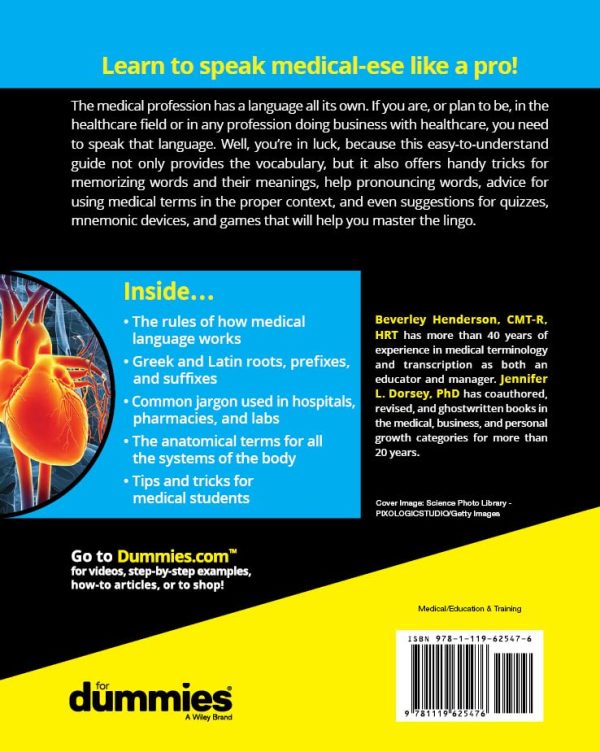 Medical Terminology For Dummies 3rd Edition by Beverley Henderson  & Jennifer L. Dorsey