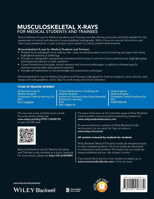 Musculoskeletal X‐rays for Medical Students and Trainees 1st Edition 2017