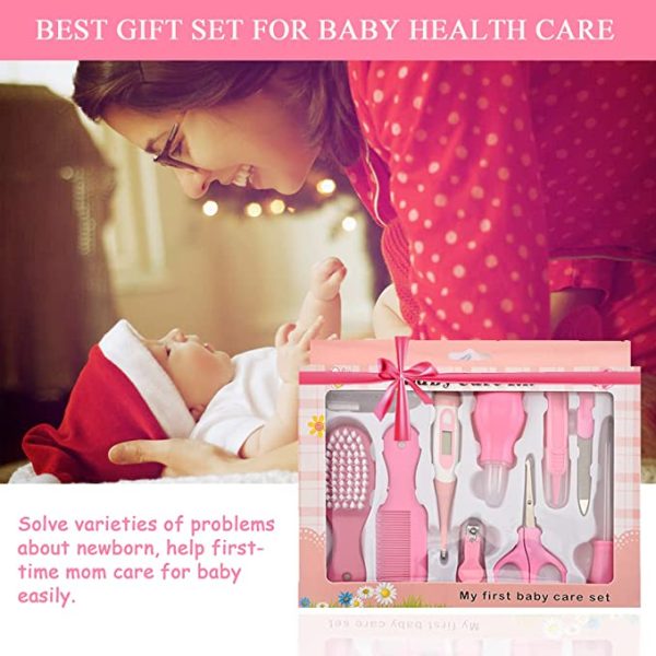 RoseFlower Baby Grooming Kit Newborn Baby Healthcare Essentials Kit Portable Nursery Baby Toiletry Stuff for Daily Care -Newborn, Infant, Toddler Travelling Home Use