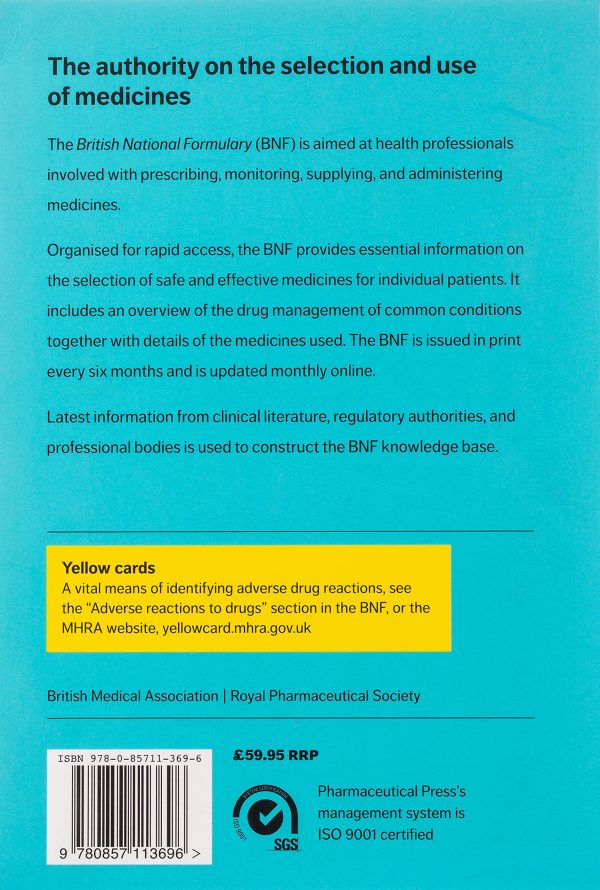 BNF 80 (British National Formulary) September 2020 80th Revised edition by Joint Formulary Committee  (Author)