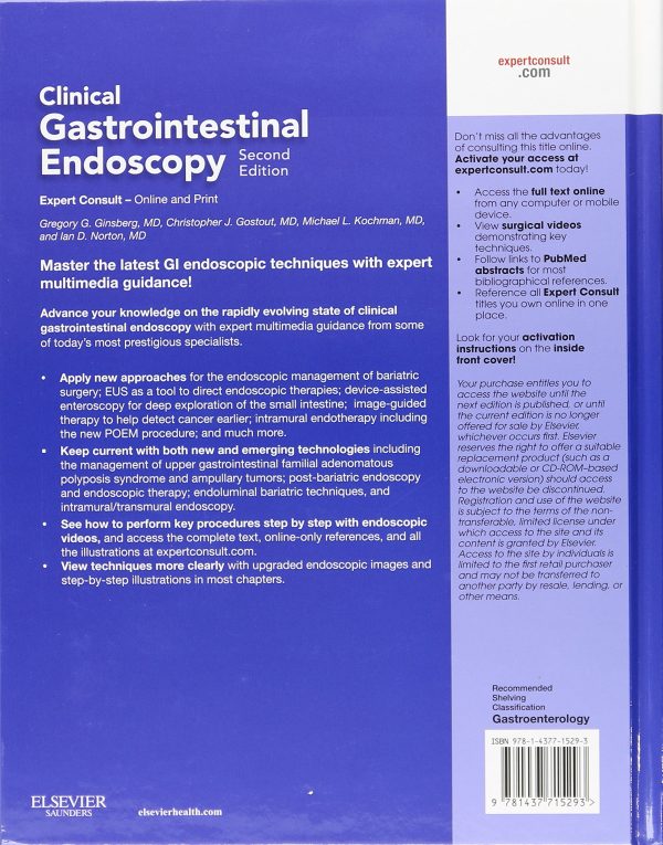 Clinical Gastrointestinal Endoscopy: Expert Consult – Online and Print 2nd Edition by Gregory G. Ginsberg (Author)