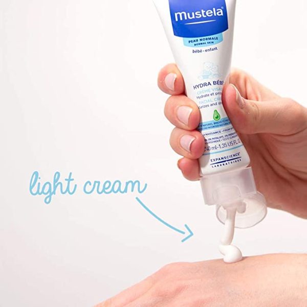 Mustela Hydra Bebe Facial Cream Moisturizes and Strengthens, 40 ml