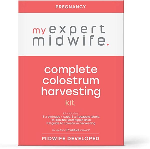 My Expert Midwife Complete Colostrum Harvesting Kit, Colostrum harvesting and hand expressing are useful skills to learn during pregnancy. Our midwife written guide will support you in 7 simple steps.