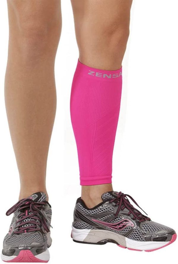 Zensah Calf/Shin Compression Sleeve – Moisture Wicking, Athletic, Single Sleeve for Shin Splints Relief, Support, Recovery