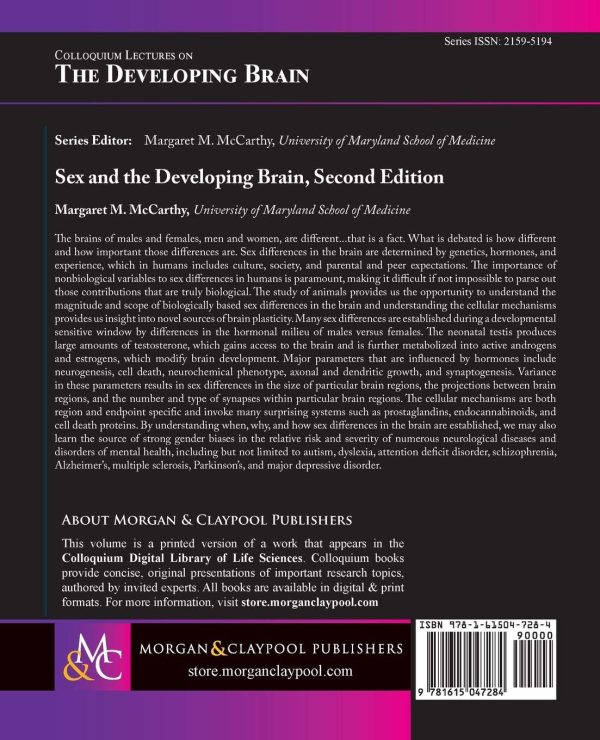Sex and the Developing Brain: Second Edition (Colloquium the Developing Brain) Paperback – August 31, 2017 by Margaret M. McCarthy (Author)