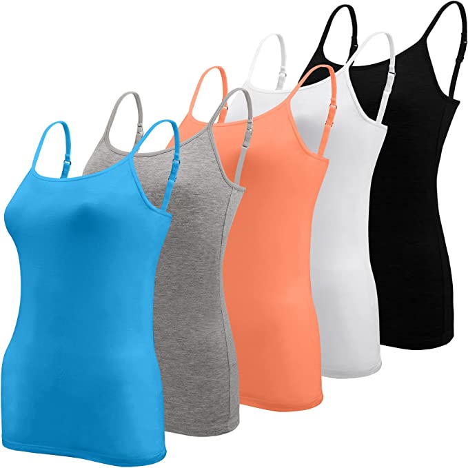 BQTQ 5 Pieces Basic Camisole Adjustable Strap Vest Top for Women and Girl - Image 6