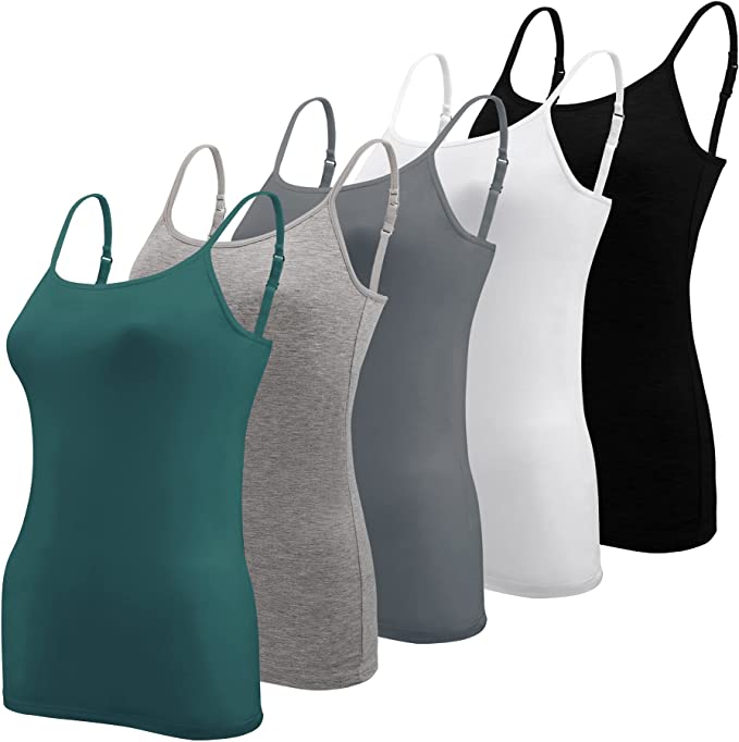 BQTQ 5 Pieces Basic Camisole Adjustable Strap Vest Top for Women and Girl - Image 4