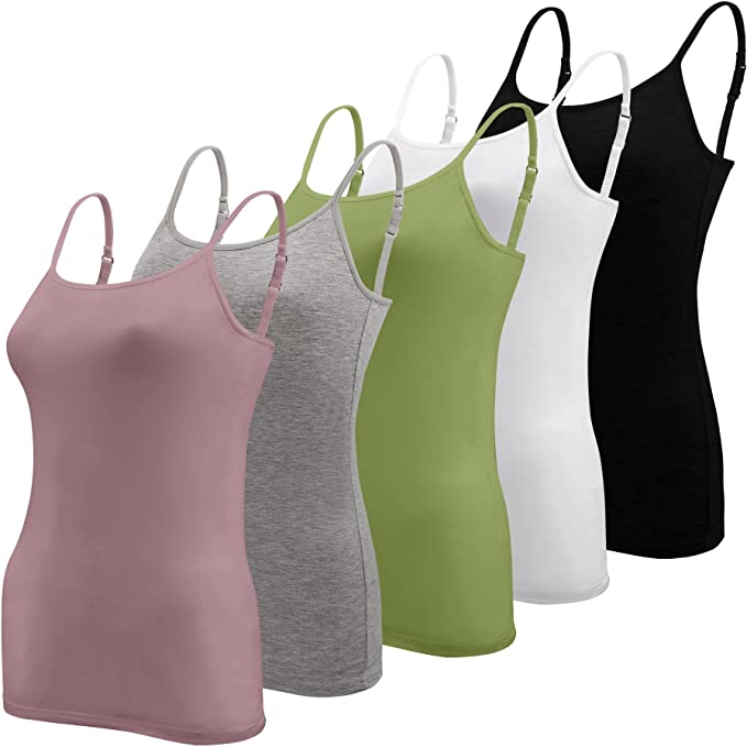 BQTQ 5 Pieces Basic Camisole Adjustable Strap Vest Top for Women and Girl - Image 8