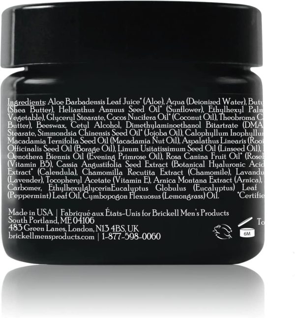 Brickell Men’s Revitalizing Anti-Aging Cream For Men, Natural and Organic Anti Wrinkle Night Face Cream To Reduce Fine Lines and Wrinkles, 59 mL, Scented