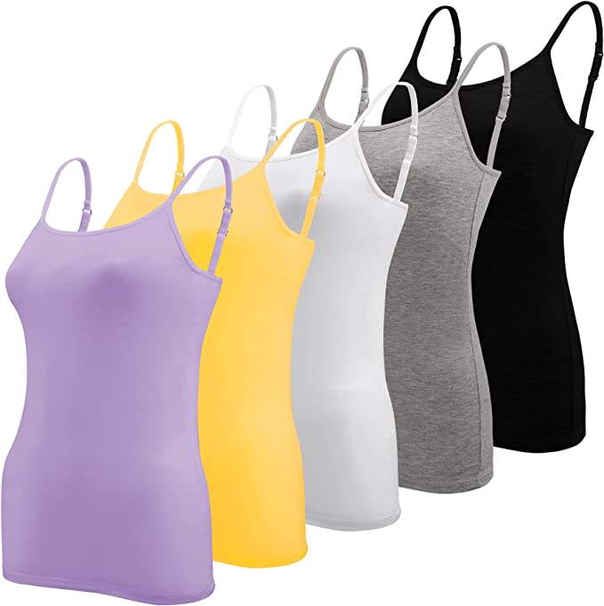 BQTQ 5 Pieces Basic Camisole Adjustable Strap Vest Top for Women and Girl - Image 5