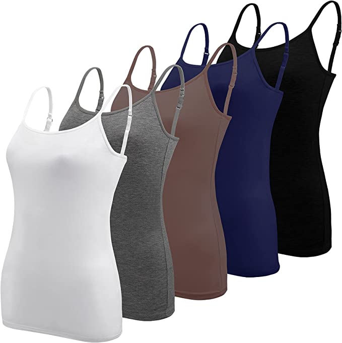 BQTQ 5 Pieces Basic Camisole Adjustable Strap Vest Top for Women and Girl - Image 12