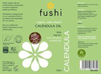 Fushi Organic Calendula Oil 100ml | Fresh-Pressed & Triple Infused for 3 Months | Best for Minor Abrasions, Irritated Skin, Skin Healing | Anti-inflammatory | Oil for Babies | Vegan, Made in the UK