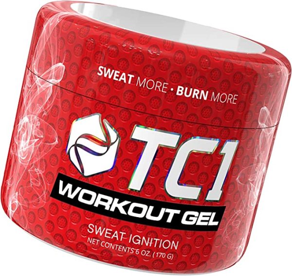 TC1 Sweat More Bundle includes Sweat Belt and TC1 Topical Sweat Gel Workout Enhancer with Capsaicin Black