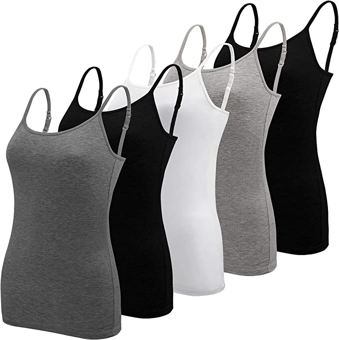 BQTQ 5 Pieces Basic Camisole Adjustable Strap Vest Top for Women and Girl - Image 9