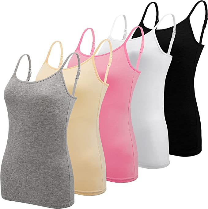 BQTQ 5 Pieces Basic Camisole Adjustable Strap Vest Top for Women and Girl - Image 7