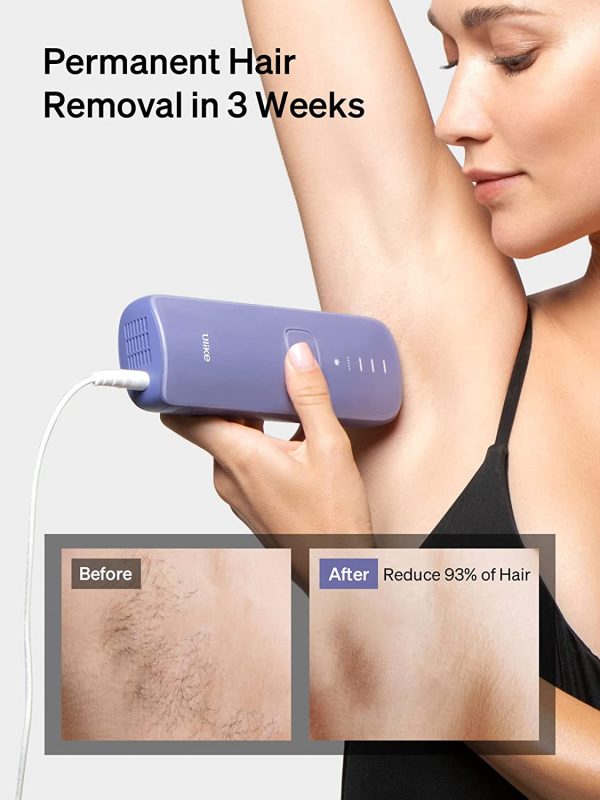 Ulike Laser Hair Removal for Women and Men, Air 3 IPL Hair Removal with Sapphire Ice-Cooling System for Painless & Long-Lasting Result, Flat-Head Window for Body & Face at-Home Use