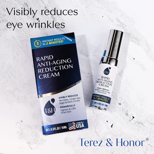Instant Reduction Eye Cream Anti Aging, Rapid Face Lift and Eye Cream for Dark Circles And Puffiness – Visibly Wrinkle Cream for Face and Neck, Instantly Reduces Wrinkle, Under Eye Bags, Fine Lines, Dark Circles Under Eye Treatment For Women And Men – 15mL
