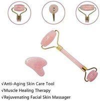 Natural Jade Stone Slimming Face Roller with Feet Massager Set