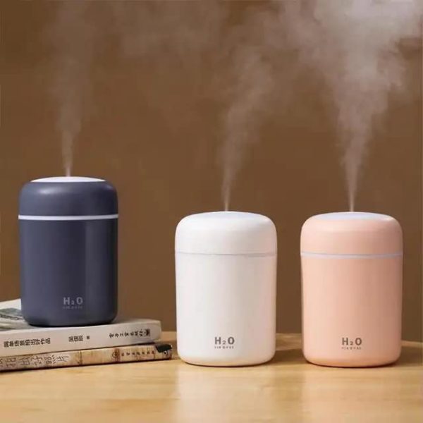 230ml Mini Ultrasonic Humidifier with USB and Perfume Diffuser, Essential Oil Diffuser Electric Humidifier with 7 Colors LED Lights