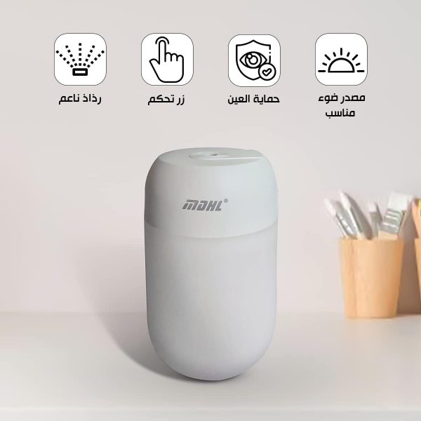 hanso Humidifier, Mini Portable Humidifier with LED Night Light, Personal Desktop Humidifier for Home Office Nursery, Super Quiet (Multicolor)