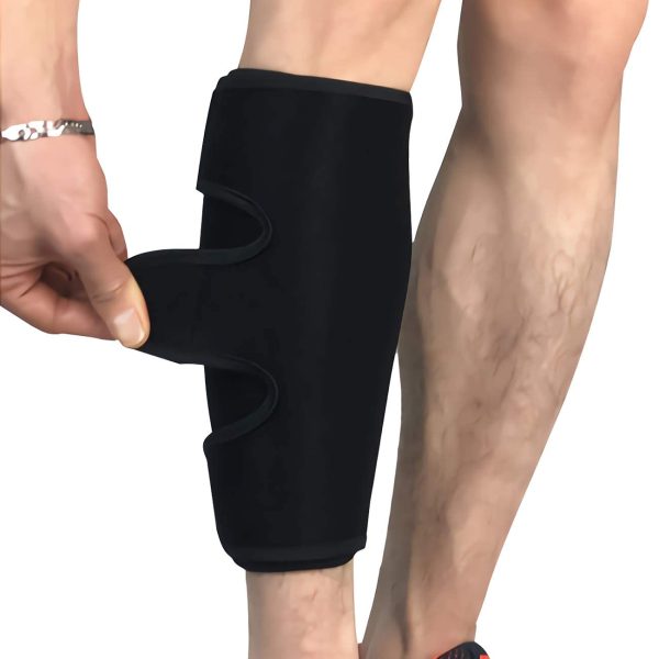 Calf Brace, Shin Splint Compression Sleeve for Swelling, Edema, Hiking, Training, Adjustable Calf Support, Shin Brace for Men and Women