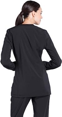 Cherokee Zip Front Womens Scrub Jacket 4-Way Stretch with Lightweight, Superior Performance and Comfort, Infinity CK370A
