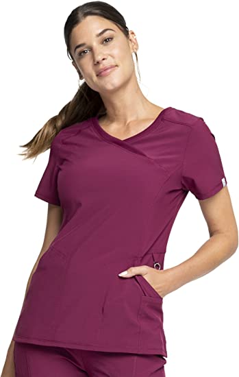 Cherokee Infinity Women Scrubs Top Mock Wrap 2625A - Image 21