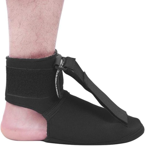 Yotown Ankle Brace Compression Support Sleeve, Foot Drop Postural Corrector, Ankle Support, Adjustable Foot Droop Orthosis Ankle Foot Drop Postural Corrector Orthosis Splint Ankle Brace (Black)