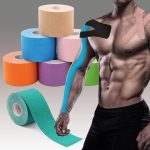 one piece kinesiology tape athletic recovery elastic tape kneepad muscle pain relief support for tennis running fitness waterproof bandage