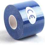 Lumbar Support Kinesiology Tape 5cm 5m Athletic Tape Sport Recovery Tape Strapping Gym Fitness Tennis Running Knee Muscle Protector Scissor Back Support Belt (Color : Blue, Size : 2.5cm x 5m)