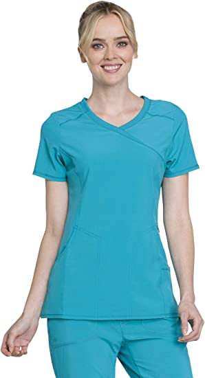 Cherokee Infinity Women Scrubs Top Mock Wrap 2625A - Image 18