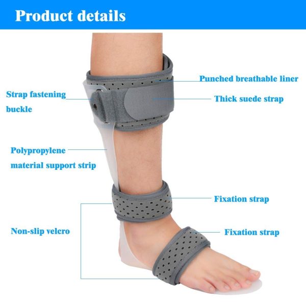 AFO Drop Foot Brace Medical Ankle Foot Orthosis Support Foot Drop Postural Correction Brace (Left/L)