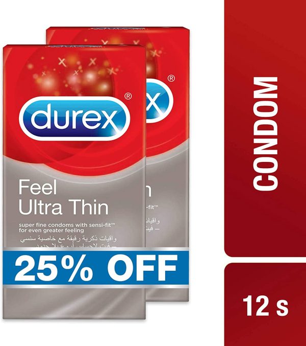 Durex Feel Thin Ultra Condom – Pack of 12 Twin Pack