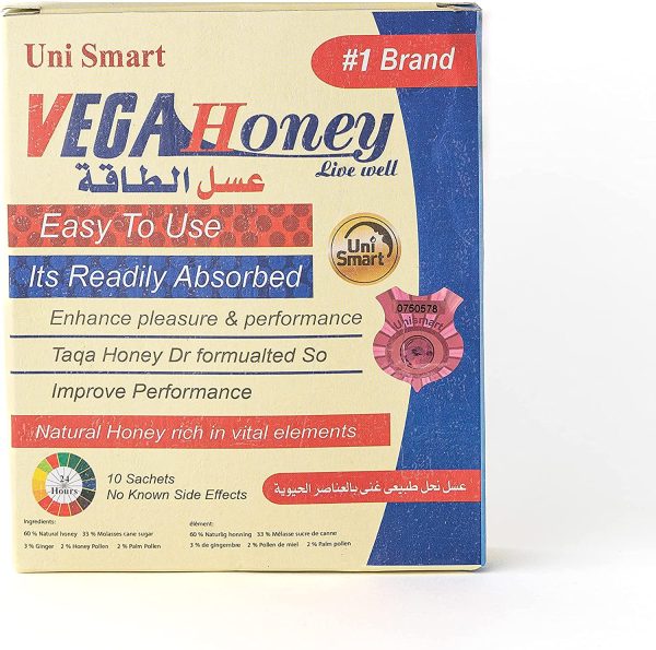 Uni Smart Vega Honey 10 Sachets × 18gm – Natural 100%