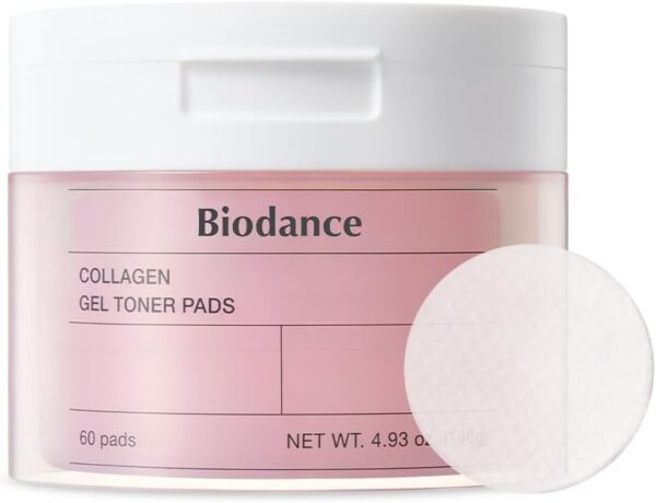 Biodance Collagen Gel Toner Pads | Pore Perfecting, Improving Elasticity, Korean Toner Pads for Sensitive Skin | 4.93 fl.oz.(140g), 60Pads