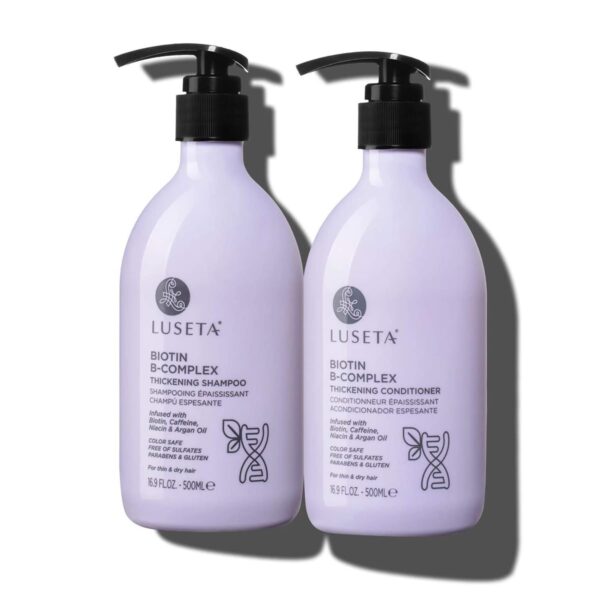 Luseta B-Complex Shampoo & Conditioner Set for Hair Strengthening, Routine shampoo and Conditioner for women, Biotin Shampoo and Conditioner for Thinning Hair All Types 2 x 16.9oz