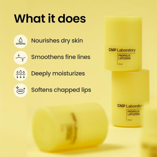 CNP Honey Lip Butter – Propolis Lipcerin™ 01 Original, Hydrating Overnight Manuka Lip Balm & Mask, 12hrs Long-lasting Moisture, Gifts for Women, Korean Skin Care, 0.5 fl.oz.