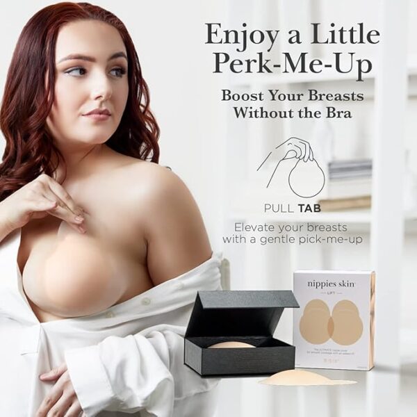 Nippies Nipple Covers for Women – Sticky Adhesive Silicone Pasties – Reusable Pasty Nipple Cover with Travel Box