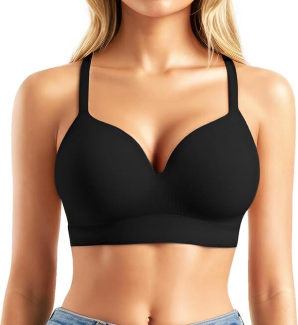Popilush Bras for Women Support Push Up Bralettes Full Coverage No Underwire Seamless Comfortable Everyday Bras