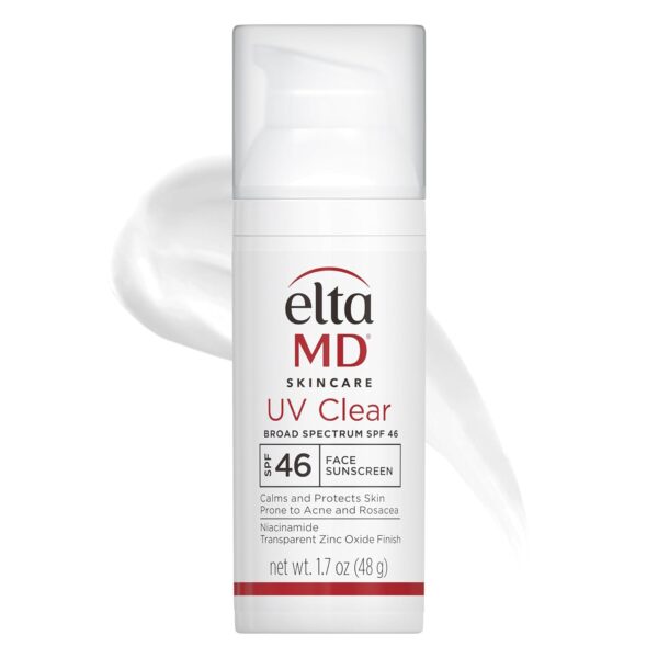 EltaMD UV Clear Face Sunscreen SPF 46, Oil Free Sunscreen with Zinc Oxide, Dermatologist Recommended Sunscreen