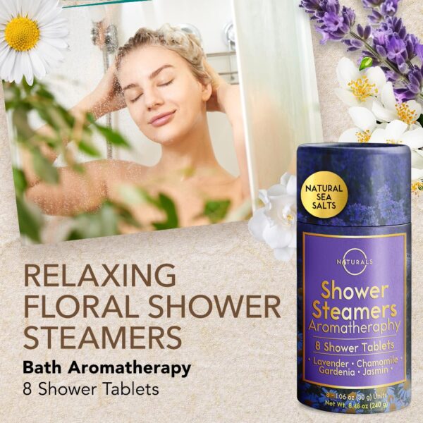 Shower Steamers Aromatherapy – Birthday Gifts for Women and Men – Shower Bombs Aromatherapy, Spa Day Essentials, Relaxation Spa Gifts – Self Care Galentines Gifts (Lavender 8 Count)