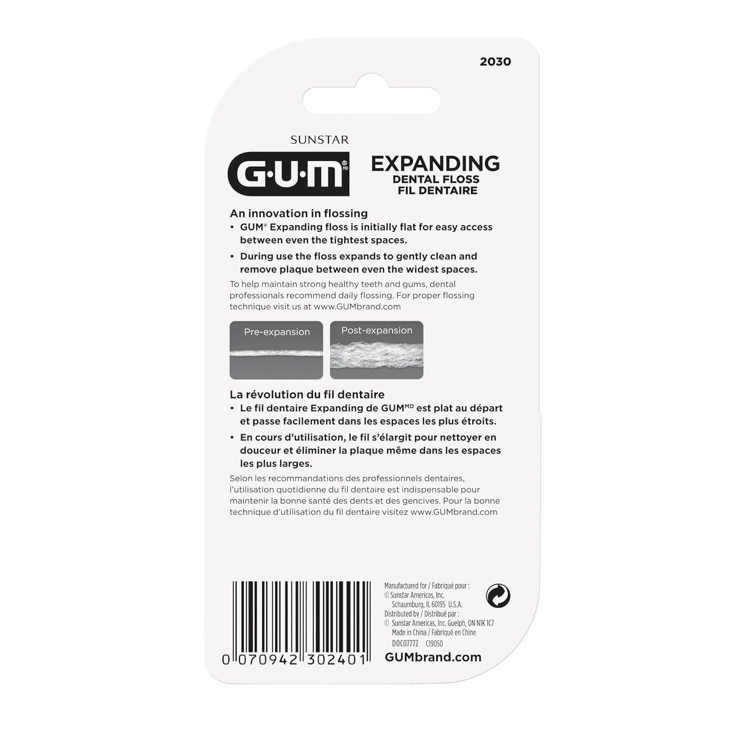 Expanding Dental Floss - Waxed Woven Floss - Effective Plaque Removal for Tight Teeth - Unflavored, 1Count (Pack of 6) - Image 7