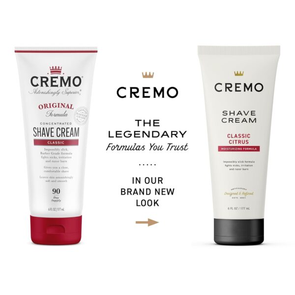 Cremo Original Shave Cream, Astonishingly Superior Ultra-Slick Shaving Cream for Men, Fights Nicks, Cuts and Razor Burn, 6 Fl Oz