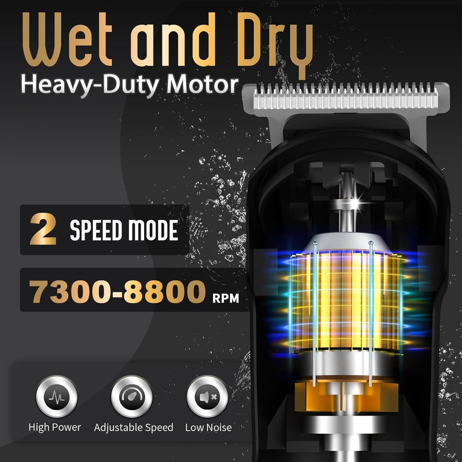 Ufree Beard Trimmer for Men, Waterproof Electric Razor for Nose, Body, Face & Mustache, Cordless Hair Clippers Shavers Grooming Kit, Gifts for Men Husband Father - Image 5